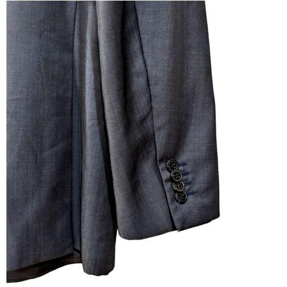 Zegna Mens Wool & Mohair Two Button Shiny Navy Blue Blazer 28QCG4 Size EU 54R - Picture 8 of 10